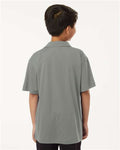 AllPro 41800Y Youth Pro-Lock Performance Polo - Greystone - model back
