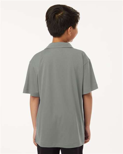 AllPro 41800Y Youth Pro-Lock Performance Polo - Greystone - model back