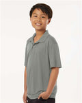 AllPro 41800Y Youth Pro-Lock Performance Polo - Greystone - model side