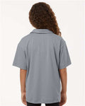 AllPro 41800Y Youth Pro-Lock Performance Polo - Heather Steel - model back