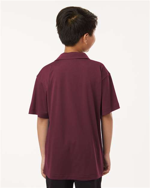 AllPro 41800Y Youth Pro-Lock Performance Polo - Maroon - model back