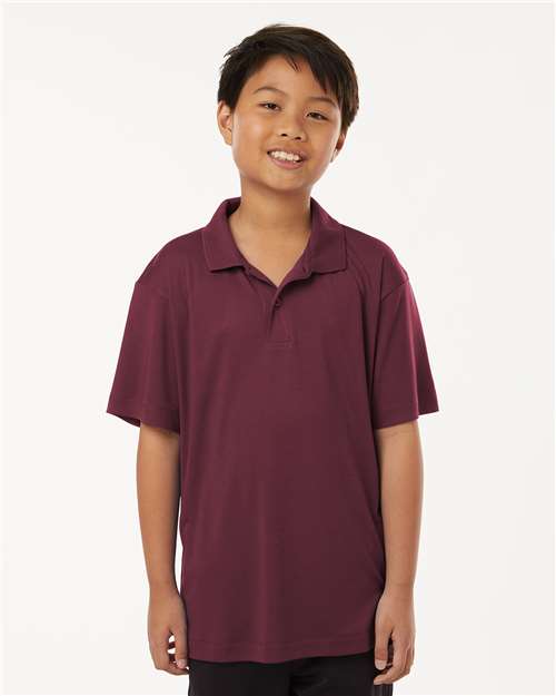 AllPro 41800Y Youth Pro-Lock Performance Polo - Maroon - model front