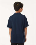 AllPro 41800Y Youth Pro-Lock Performance Polo - Navy - model back