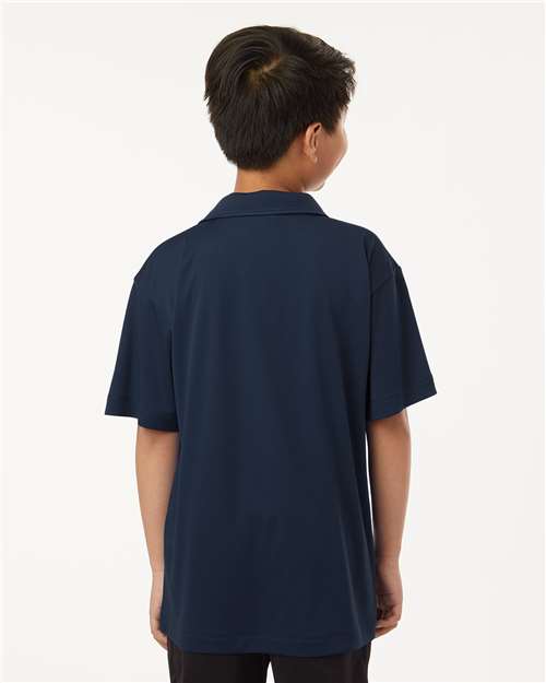 AllPro 41800Y Youth Pro-Lock Performance Polo - Navy - model back
