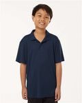 AllPro 41800Y Youth Pro-Lock Performance Polo - Navy - model front
