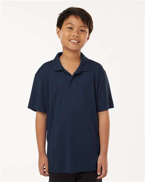 AllPro 41800Y Youth Pro-Lock Performance Polo - Navy - model front