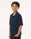 AllPro 41800Y Youth Pro-Lock Performance Polo - Navy - model side
