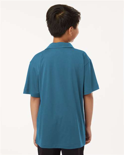 AllPro 41800Y Youth Pro-Lock Performance Polo - Pacific Blue - model back