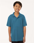 AllPro 41800Y Youth Pro-Lock Performance Polo - Pacific Blue - model front