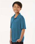 AllPro 41800Y Youth Pro-Lock Performance Polo - Pacific Blue - model side