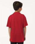 AllPro 41800Y Youth Pro-Lock Performance Polo - Red - model back