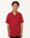 AllPro 41800Y Youth Pro-Lock Performance Polo - Red - model front