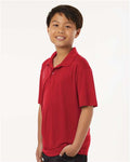 AllPro 41800Y Youth Pro-Lock Performance Polo - Red - model side