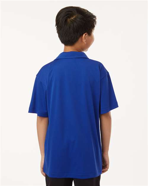 AllPro 41800Y Youth Pro-Lock Performance Polo - Royal - model back