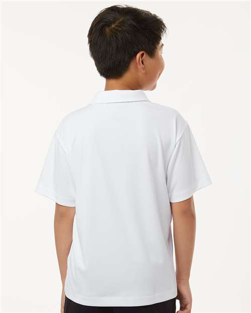 AllPro 41800Y Youth Pro-Lock Performance Polo - White - model back
