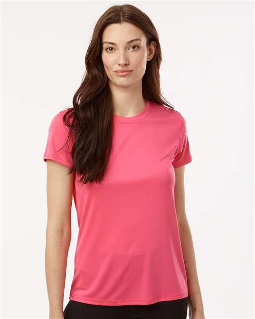AllPro 48000L Women's Pro-Lock Performance T-Shirt - Bright Pink - model front