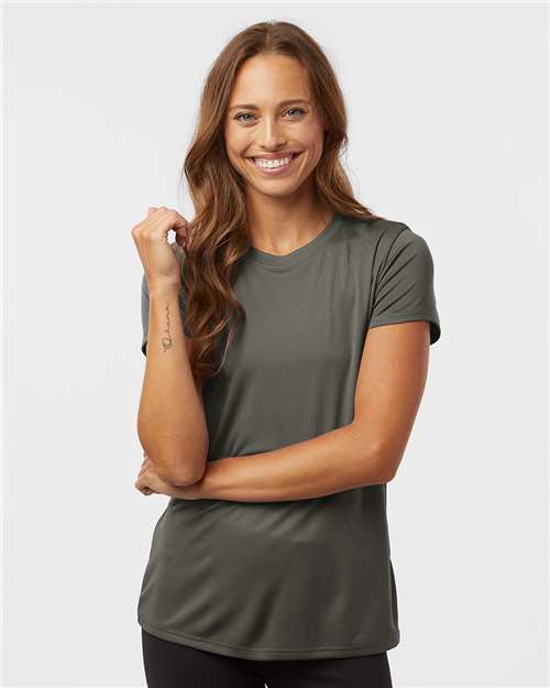 AllPro 48000L Women's Pro-Lock Performance T-Shirt - Charcoal - model front
