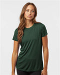 AllPro 48000L Women's Pro-Lock Performance T-Shirt - Forest Green - model front