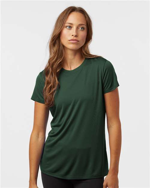 AllPro 48000L Women's Pro-Lock Performance T-Shirt - Forest Green - model front