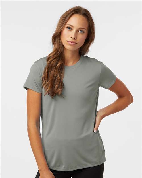 AllPro 48000L Women's Pro-Lock Performance T-Shirt - Greystone - model front