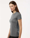 AllPro 48000L Women's Pro-Lock Performance T-Shirt - Heather Granite - model side