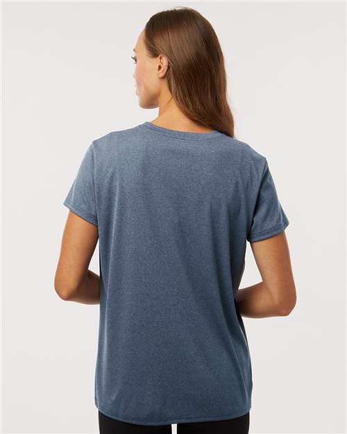 AllPro 48000L Women's Pro-Lock Performance T-Shirt - Heather Navy - model back