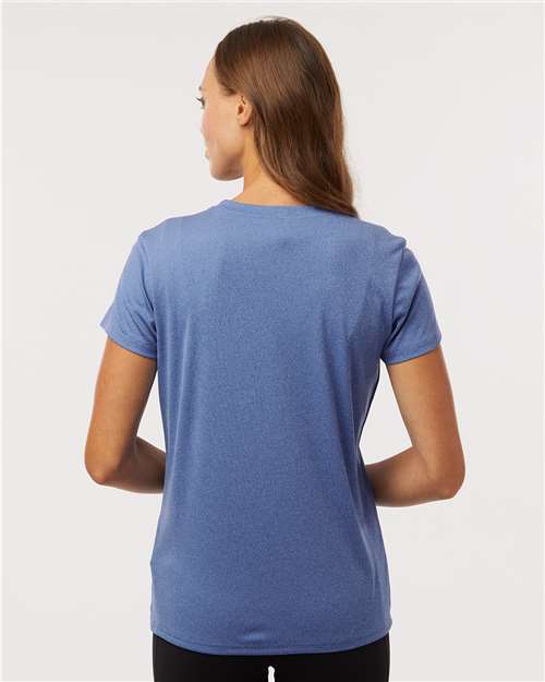AllPro 48000L Women's Pro-Lock Performance T-Shirt - Heather Royal - model back