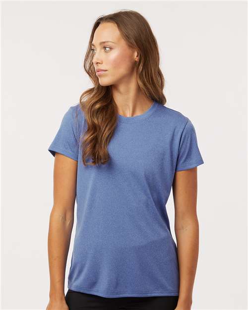 AllPro 48000L Women's Pro-Lock Performance T-Shirt - Heather Royal - model front