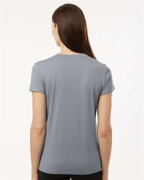 AllPro 48000L Women's Pro-Lock Performance T-Shirt - Heather Steel - model back
