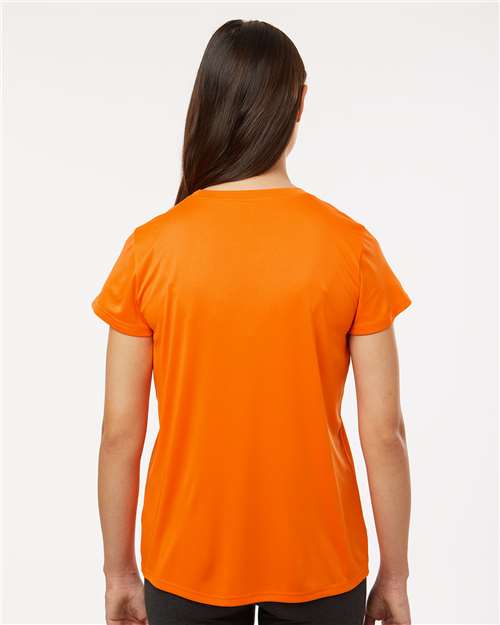 AllPro 48000L Women's Pro-Lock Performance T-Shirt - Neon Orange - model back