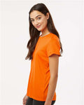 AllPro 48000L Women's Pro-Lock Performance T-Shirt - Neon Orange - model side