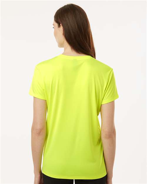 AllPro 48000L Women's Pro-Lock Performance T-Shirt - Neon Yellow - model back