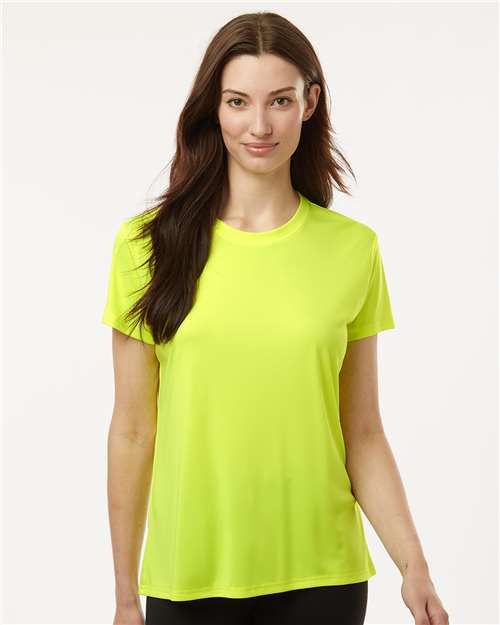 AllPro 48000L Women's Pro-Lock Performance T-Shirt - Neon Yellow - model front