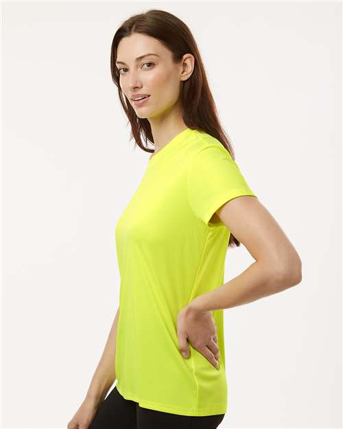 AllPro 48000L Women's Pro-Lock Performance T-Shirt - Neon Yellow - model side