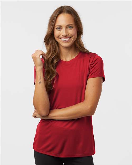 AllPro 48000L Women's Pro-Lock Performance T-Shirt - Red - model front