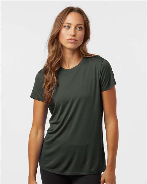 AllPro 48000L Women's Pro-Lock Performance T-Shirt - Smoke - model front