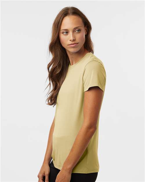 AllPro 48000L Women's Pro-Lock Performance T-Shirt - Vegas Gold - model side