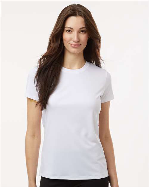 AllPro 48000L Women's Pro-Lock Performance T-Shirt - White - model front