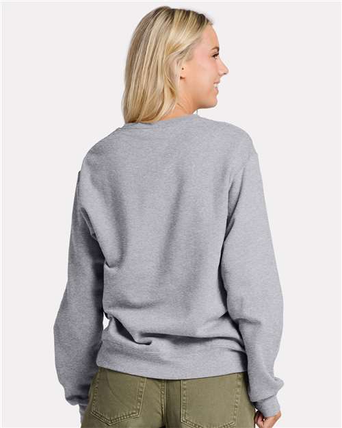 Jerzees IC48MR Ultimate CVC Crewneck Sweatshirt - Athletic Heather - model back