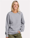 Jerzees IC48MR Ultimate CVC Crewneck Sweatshirt - Athletic Heather - model front