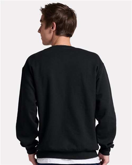 Jerzees IC48MR Ultimate CVC Crewneck Sweatshirt - Black Ink - model back