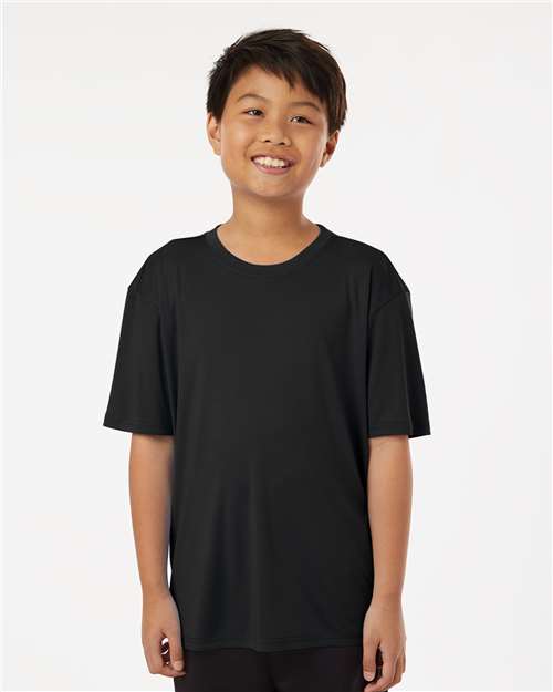 AllPro 48000Y Youth Pro-Lock Performance T-Shirt - Black - model front