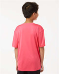 AllPro 48000Y Youth Pro-Lock Performance T-Shirt - Bright Pink - model back