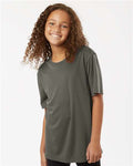 AllPro 48000Y Youth Pro-Lock Performance T-Shirt - Charcoal - model front