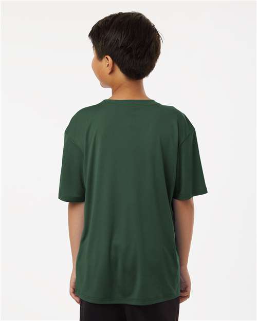 AllPro 48000Y Youth Pro-Lock Performance T-Shirt - Forest Green - model back
