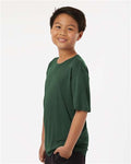AllPro 48000Y Youth Pro-Lock Performance T-Shirt - Forest Green - model side