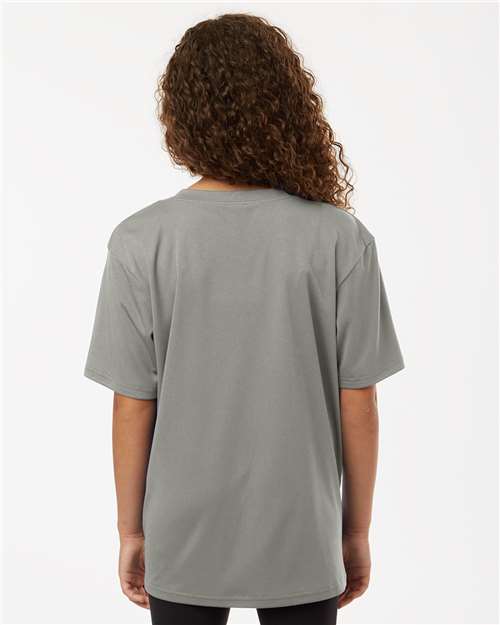AllPro 48000Y Youth Pro-Lock Performance T-Shirt - Greystone - model back