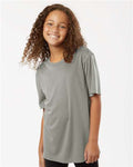 AllPro 48000Y Youth Pro-Lock Performance T-Shirt - Greystone - model front
