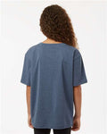 AllPro 48000Y Youth Pro-Lock Performance T-Shirt - Heather Navy - model back