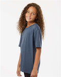 AllPro 48000Y Youth Pro-Lock Performance T-Shirt - Heather Navy - model side